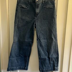 JCrew Wide Leg Blue Jeans